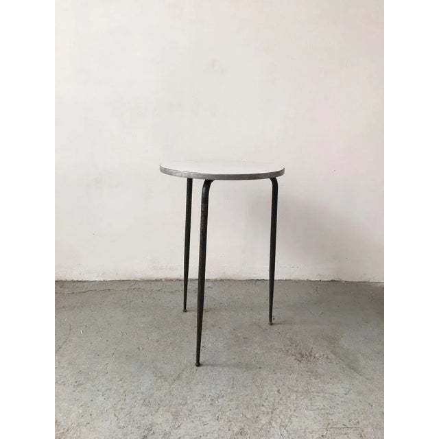 Mid-Century Dining Table with Laminate Top & Black Iron Structure For Sale - Image 6 of 7