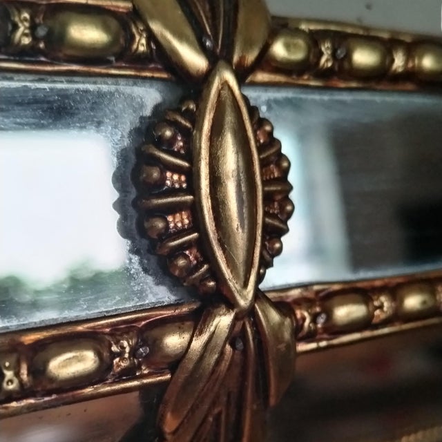 Art Deco Mirror with Beveled Frame and Gilt Brass, France, 1930 For Sale - Image 15 of 15