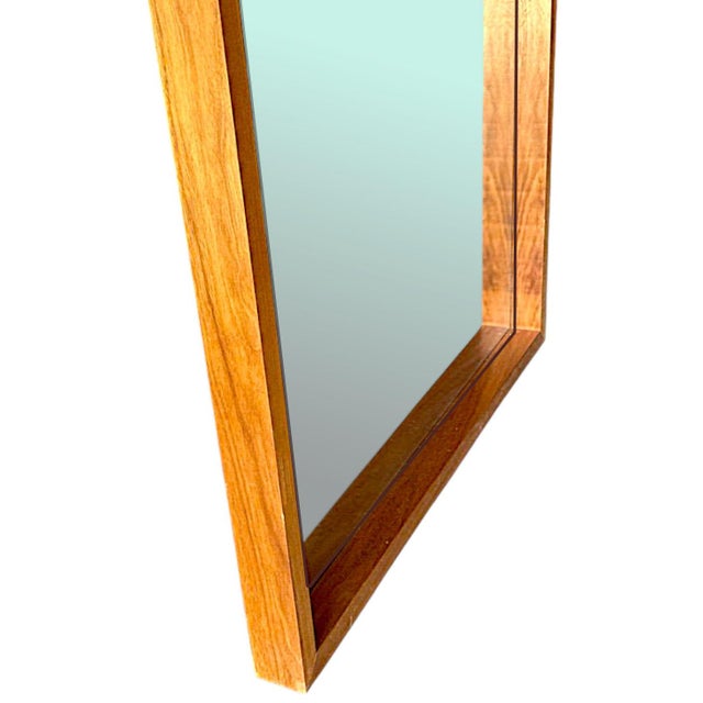 Large Mid-Century Minimalist Scandinavian Teak Full-Length and Floor Mirrors For Sale - Image 15 of 17