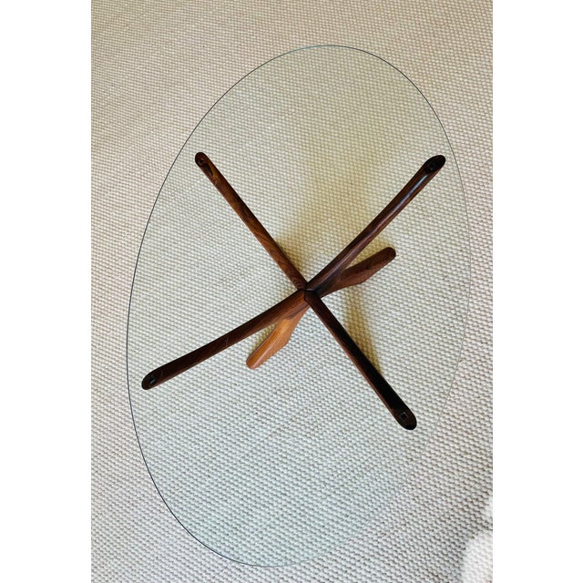 Mid-Century Danish Oval Glass Coffee Table by Illum Wikkelsø, 1960s For Sale - Image 9 of 17