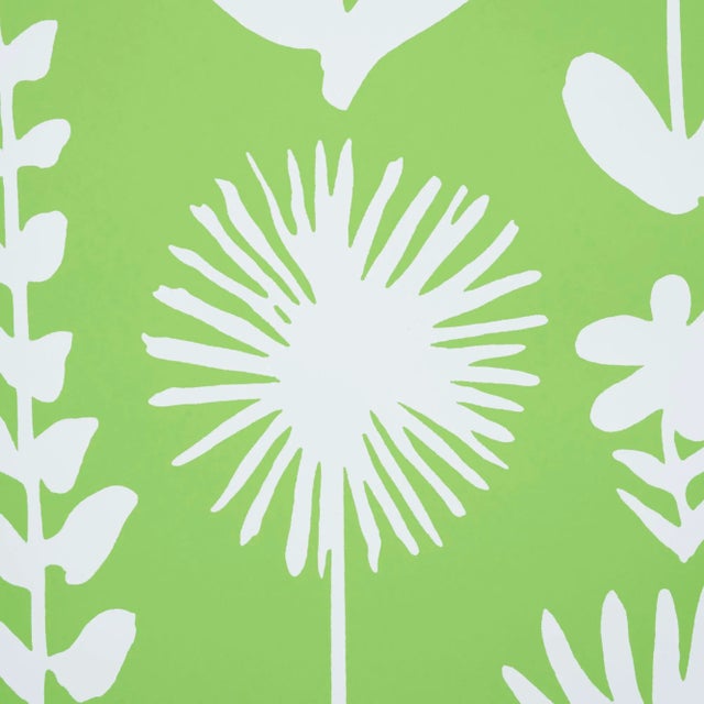Contemporary Schumacher X Vera Neumann Wild Things Wallpaper in Leaf For Sale - Image 3 of 5
