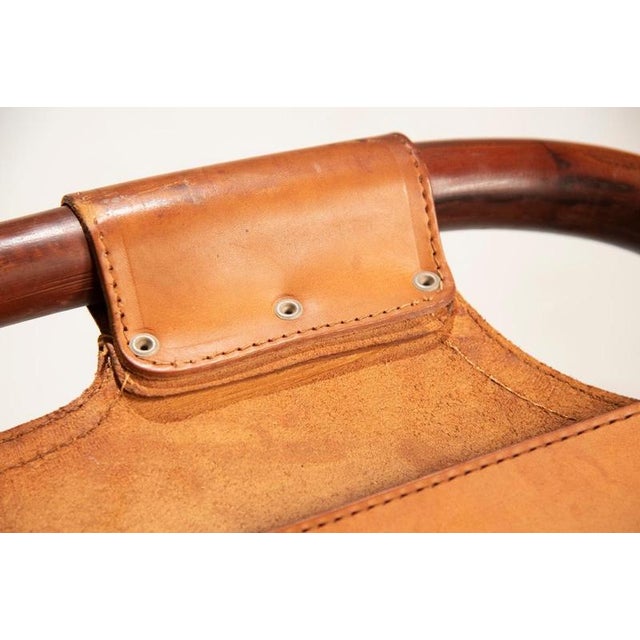 Safari Armchair in Leather and Bamboo by Tito Agnoli, 1960s For Sale - Image 12 of 16