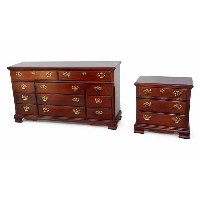 WELCOME AND THANK YOU FOR TAKING THE TIME TO LOOK!! Absolutely gorgeous, Stunning,handsome vintage bedroom set featuring a...