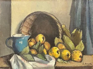 Ernest Voegeli, Still Life with Quinces, Oil on Canvas
