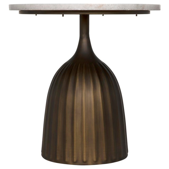 Mid-Century Modern NOIR Samuel Side Table, Aged Brass For Sale - Image 3 of 7