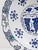 Mma Iznik Turkey Large Decorative Bowl With Grapes Design Blue, Green and White For Sale In Miami - Image 6 of 9