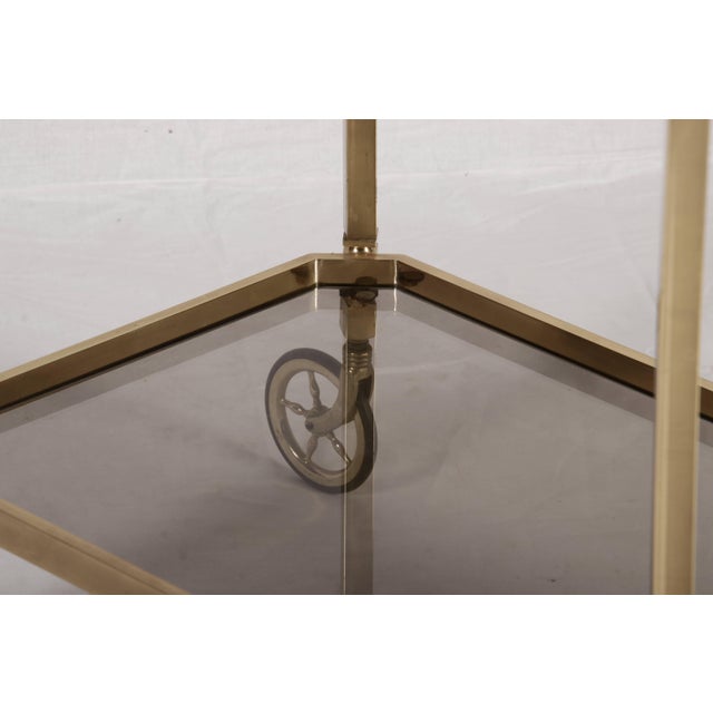 Gold Vintage Hollywood Regency Style Serving Trolley, 1965 For Sale - Image 8 of 18