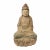 Wood Chinese Rustic Wood Sitting Guan Yin Kwan Yin Bodhisattva Statue For Sale - Image 7 of 7