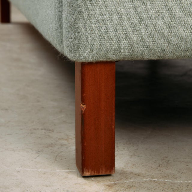 Mid-Century Cherry Wood Three-Seater Sofa For Sale - Image 16 of 17