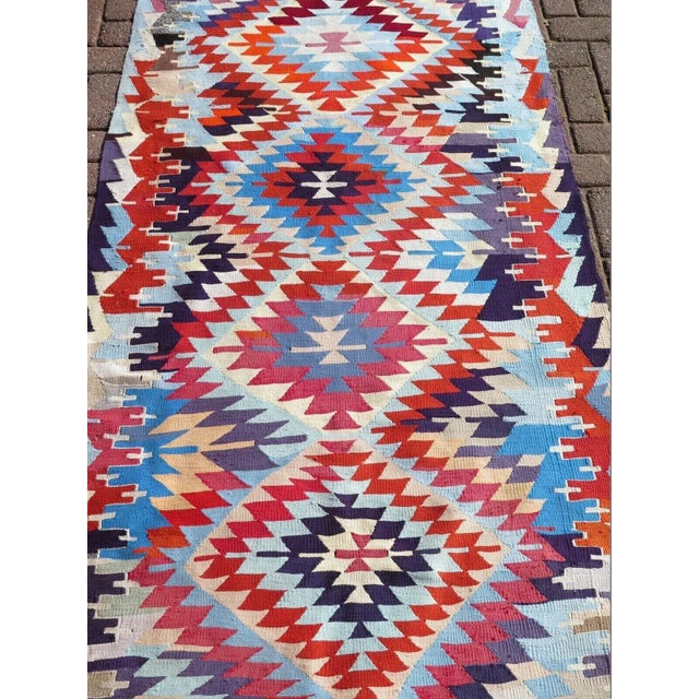 1960s Vintage Turkish Handknotted Runner Rug - 43"x117" For Sale - Image 4 of 11