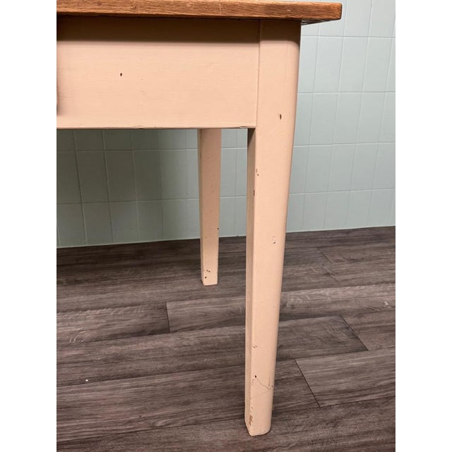 Vintage Italian Enamelled Fir Dining Table, 1950s For Sale - Image 12 of 17