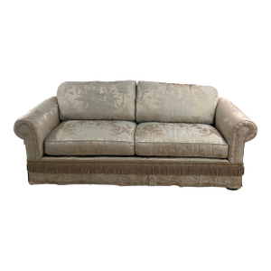 Custom Designed by Me an Interior Designer Fabricated in My Private Workroom. 100% Silk Chinoiserie Luxury Sofa in the Lawson Style