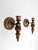 Vintage Colonial Revival Wood Candle Wall Sconces Pair For Sale - Image 9 of 12