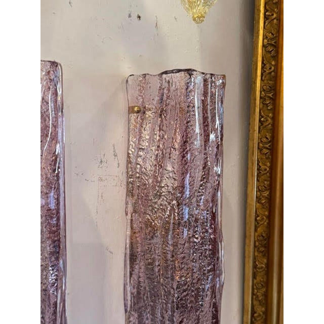 Murano Lavender Granola Glass Sconces - a Pair For Sale - Image 4 of 8