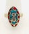 This vintage 1950s Berber ring captures the spirit of Moroccan tribal artistry through its elegant teardrop design....