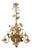 Large Art Nouveau Floral Chandelier in Bronze and Patinated Metal, 1890s For Sale