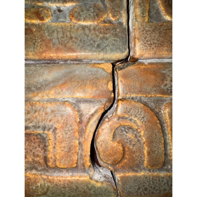 Vintage Calco Mayan Glyph Revival Fireplace Surround For Sale - Image 12 of 12