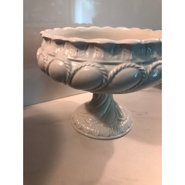 Mid 20th Century Italian Blanc De Chine Pedestal Planter / Fruit Bowl For Sale - Image 4 of 12