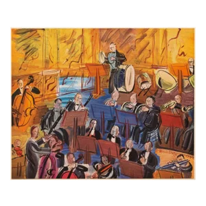 1947 After Raoul Dufy "The Orchestra", First Edition Period Swiss Offset Lithograph