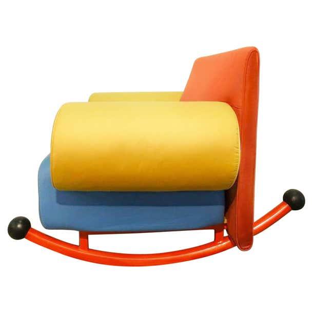 1984 Milo Baughman for Thayer Coggin Memphis Era Prisma Rocking Chair ...
