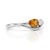 Inject a warm, golden radiance into your daily look with this fluid V-shaped ring, expertly sculpted to cradle a brilliant...