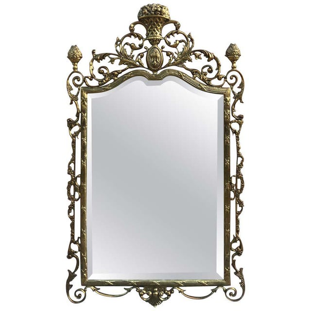 19th French Baroque Handmade Bronze Mirror With Reliefs For Sale - Image 10 of 10