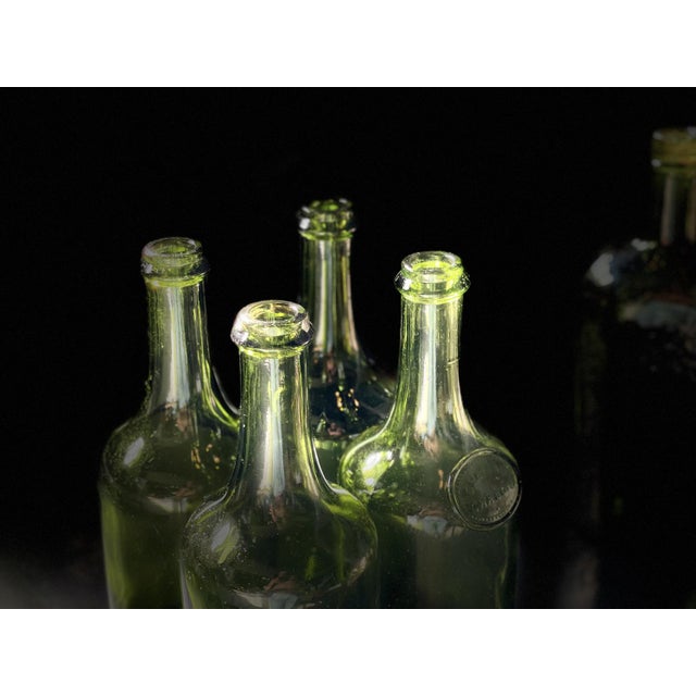 Bubbled Glass Water Bottles, France, 1925, Set of 17 For Sale - Image 7 of 14