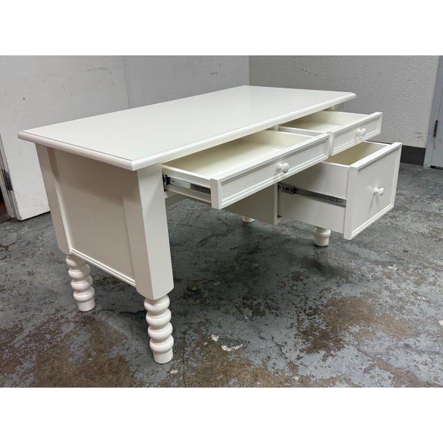 The Beautiful Bed Company Ivy Spindle Desk, Snow For Sale - Image 4 of 12