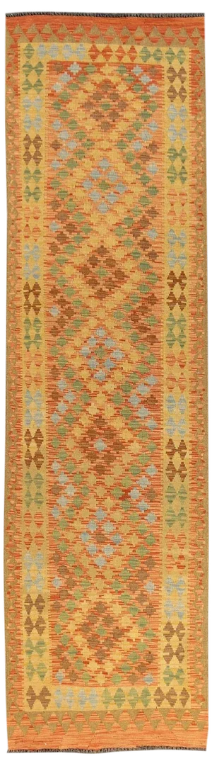 Modern Kilim Rug, 2'10" X 10'1"