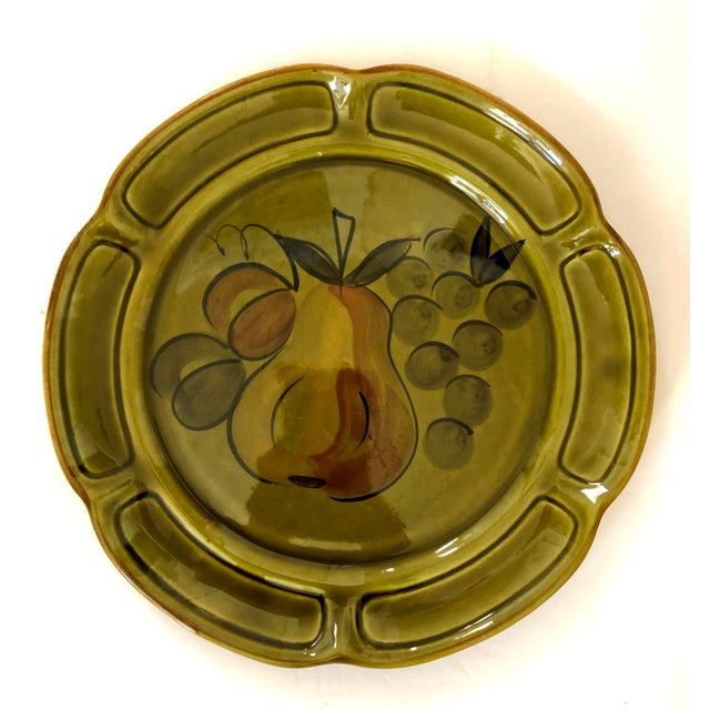 1960s Los Angeles Potteries Scalloped Dinner Plates - Set of 3 For Sale - Image 4 of 6