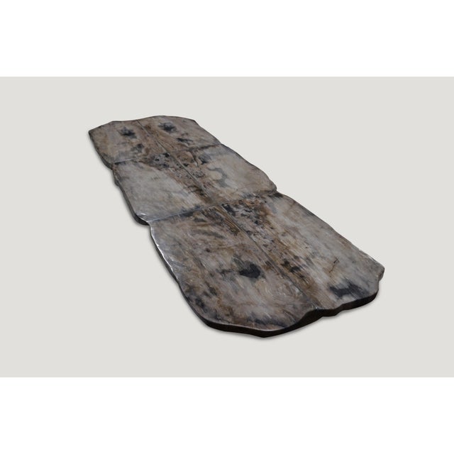 Wood Andrianna Shamaris Petrified Wood Table For Sale - Image 7 of 18