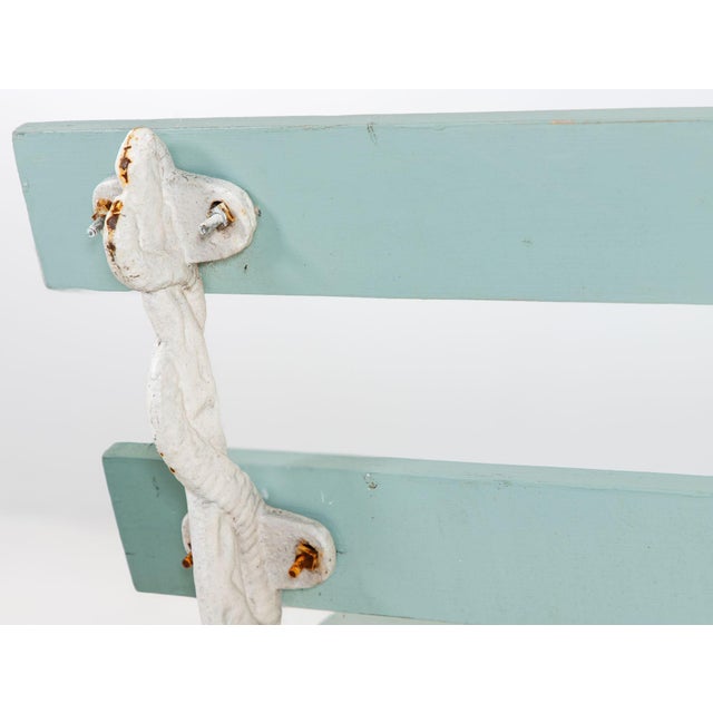 Green Iron Serpent and Twig Garden Bench, English Mid 20th C. For Sale - Image 8 of 16