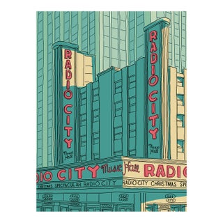 Radio City Limited Edition Print on Entrada Rag by Marz Junior For Sale