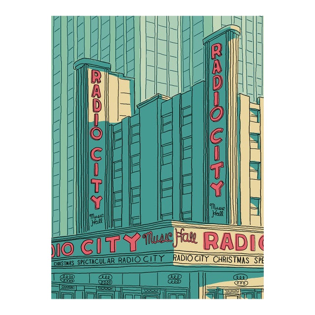Radio City Limited Edition Print on Entrada Rag by Marz Junior For Sale
