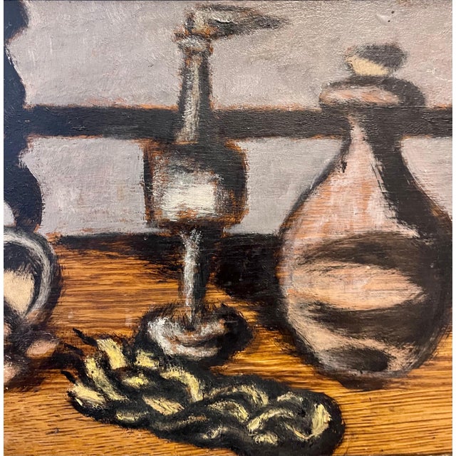 Mid 20th Century Ben-Zion Weinman, Expressionist Judaica Havdalah Oil Painting Jewish American Modernist Ben Zion, c.1950's For Sale - Image 5 of 8