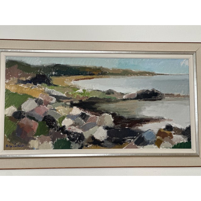 Helge Cardell, Coast, 1950s, Oil on Canvas, Framed For Sale - Image 16 of 18
