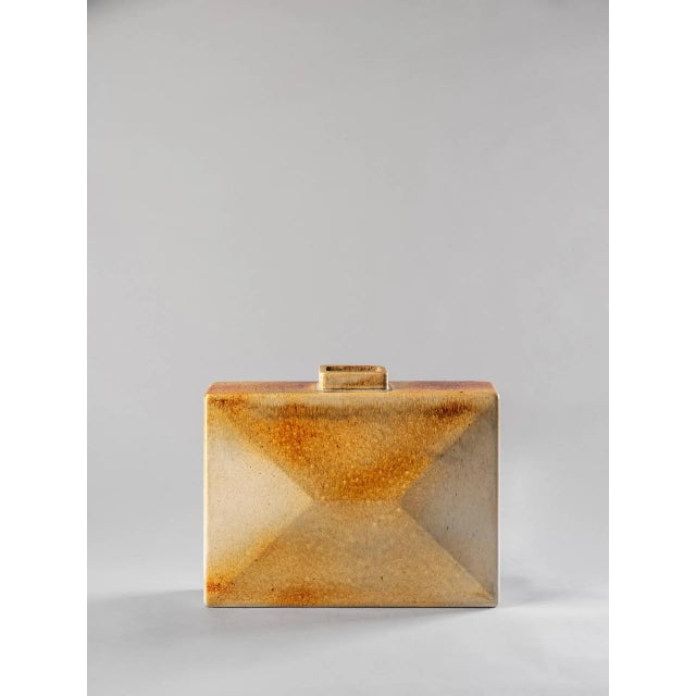 Rectangular Vase in Glazed Ceramic by Leandro Lega, 1982 For Sale - Image 13 of 13