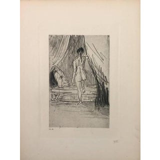 Odilon Redon, Nude Les Fleurs du Mal, 1920, Etching For Sale