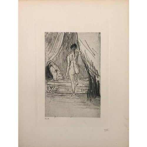 Odilon Redon, Nude Les Fleurs du Mal, 1920, Etching For Sale