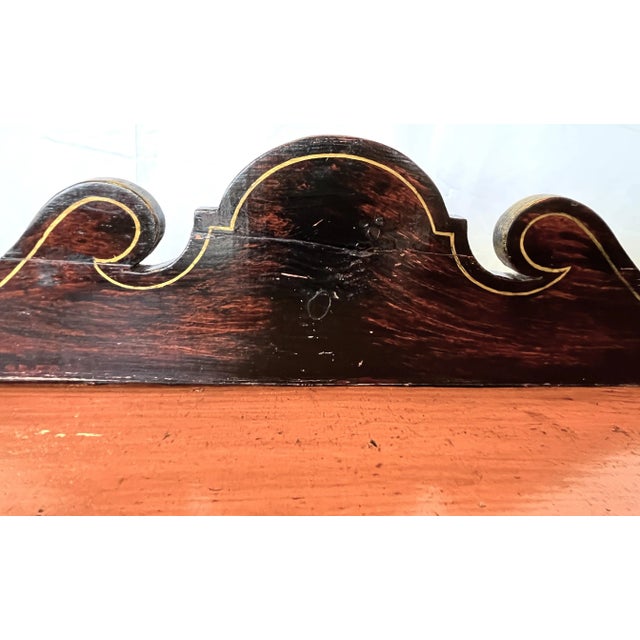 19th Century Hand Painted & Decorated Wood Sideboard Server For Sale - Image 9 of 13