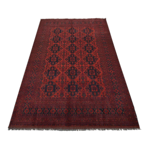 Turkmen Rug 6’10” X 10’2” Red Wool Tribal Hand-Knotted Oriental Carpet