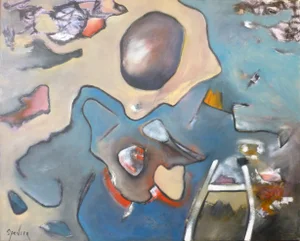 "Space Walk" Contemporary Abstract Oil Painting