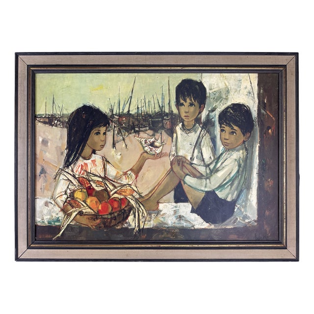 Jean-Baptiste Valadié, The Fishermen's Children, 1960s, Print For Sale