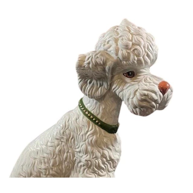 Italian Ardalt Lenwile Large Ceramic Poodle Figurine For Sale - Image 3 of 9