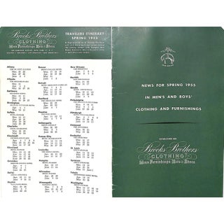Brooks Brothers News for Spring 1955 in Men's and Boys' Clothing and Furnishings For Sale