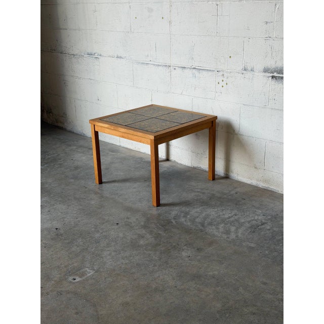 1960s Oak Tile Top Coffee Table Danish Mid-Century Modern 1960s For Sale - Image 5 of 10