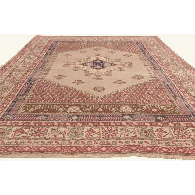 Tribal Vintage Turkish Oushak Rug, 06'08 X 09'06 For Sale - Image 3 of 10