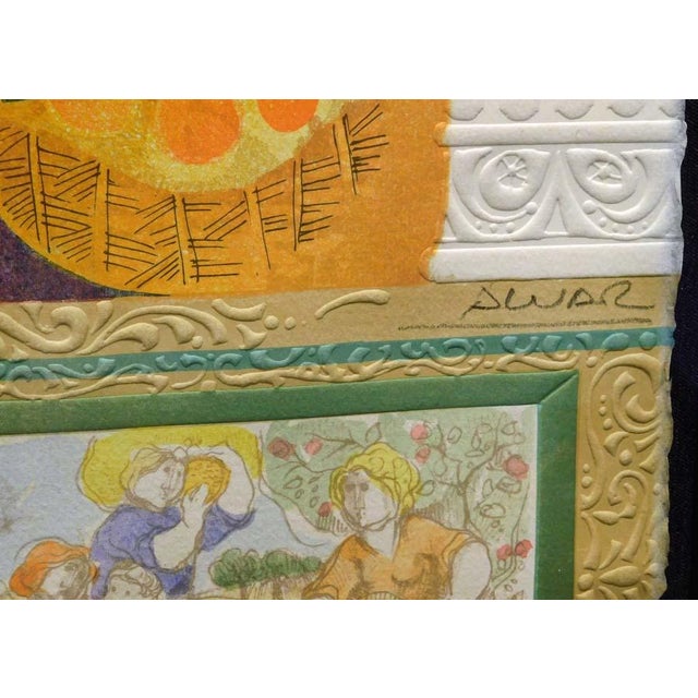 Blue Sunol Alvar "La Mediterranee"suite "La Mer"&"La Terre" Lithograph W/Embossing For Sale - Image 8 of 11