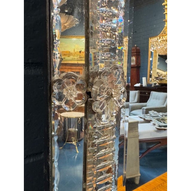 Early 20th Century Vintage Venetian Etched Glass Mirror For Sale - Image 5 of 6