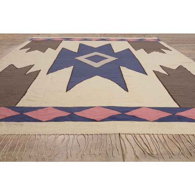 Vintage Indian Dhurrie Rug, 09'02 X 12'01 For Sale - Image 9 of 10
